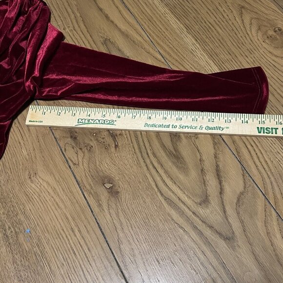 MISA Los Angeles Felt Runched Mini Dress Red Size Small Small Party Preppy - Picture 5 of 8